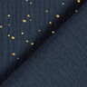 Scattered Gold Polka Dots Cotton Muslin – navy blue/gold,  thumbnail number 4