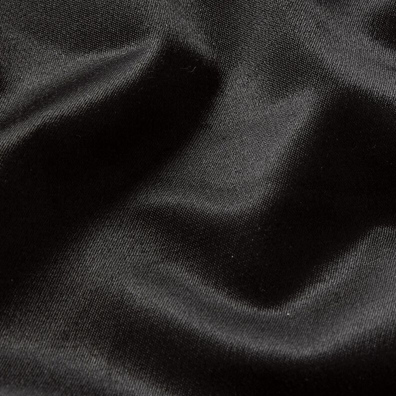 Plain satin cotton blend – black,  image number 2