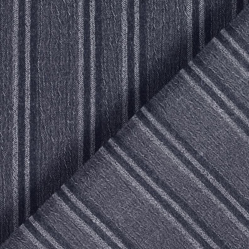 Crushed stripes cotton fabric – navy blue,  image number 4