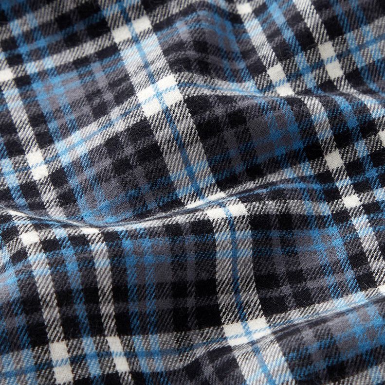 Flannel Tartan – black/blue,  image number 2