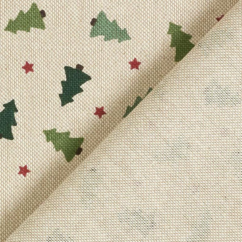 Decorative fabric half Panama small fir trees – natural,  image number 4