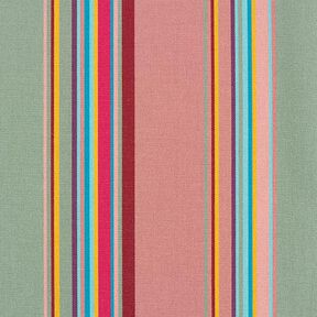 Outdoor Fabric Canvas Colourful Stripes – dark dusky pink, 