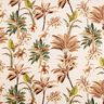 Textured branches and leaves viscose fabric – white,  thumbnail number 1