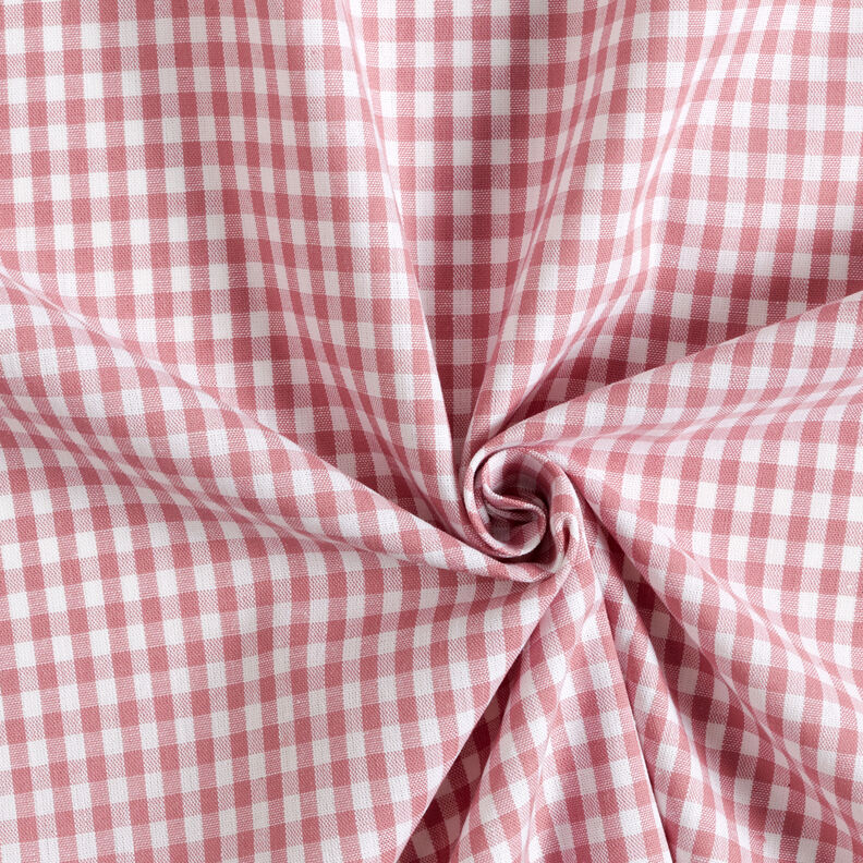 Cotton Vichy check 0,5 cm – dusky pink/white,  image number 3