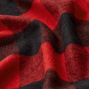 Coating Fabric Tartan – red/black, 