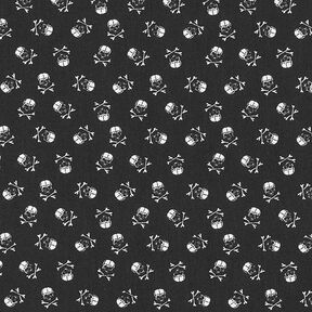 skull poplin – black/white, 