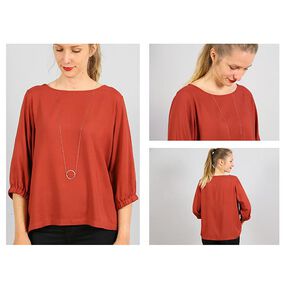 FRAU HOLLY - wide blouse with gathered sleeve hems, Studio Schnittreif | XS - XXL, 