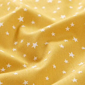 Cotton Poplin irregular stars – mustard, 