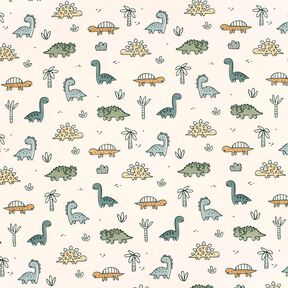 Cotton Jersey Jungle Dinosaurs – offwhite, 
