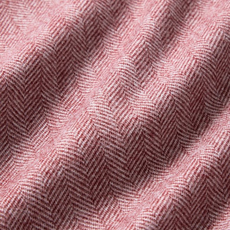 Jacquard knit herringbone – carmine/white,  image number 2