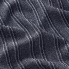 Crushed stripes cotton fabric – navy blue, 