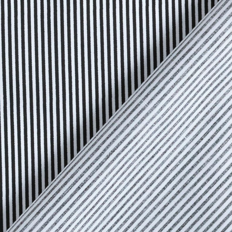 Cotton Poplin Mini stripes – black/white,  image number 4