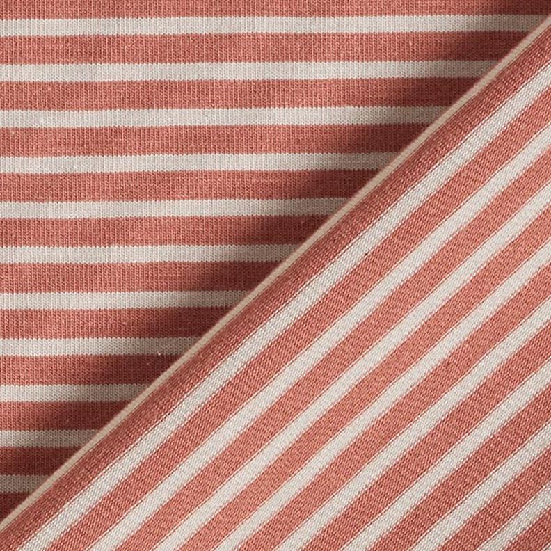 Narrow Stripes Cotton Jersey – anemone/terracotta,  image number 4