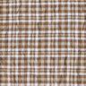 Checked crinkle look cotton fabric – caramel,  thumbnail number 1