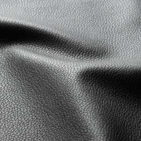 Upholstery Fabric Imitation Leather light embossing – black, 