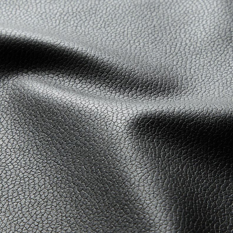 Upholstery Fabric Imitation Leather light embossing – black,  image number 2