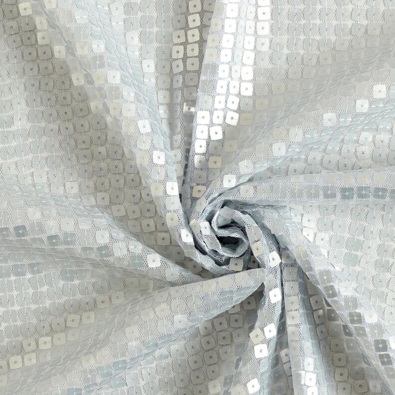 Sequin fabric squares – metallic silver,  image number 3