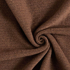 Mottled Wool Blend Knit Coating – chocolate, 