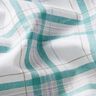 Tartan check cotton fabric – white/turquoise,  thumbnail number 2