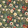 Decor Fabric Canvas Nostalgic Flowers – dark green,  thumbnail number 1