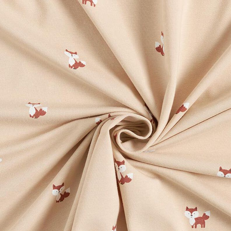 Cotton Jersey Little Foxes – sand,  image number 3