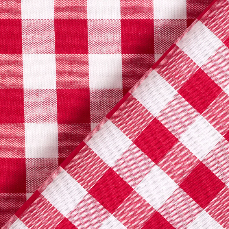 Cotton Vichy check 1,7 cm – red/white,  image number 4