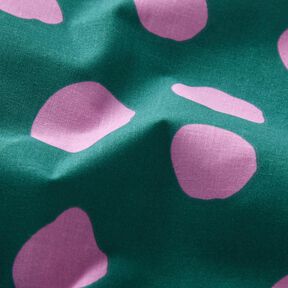 Coated Cotton soft dots – petrol/pastel violet, 