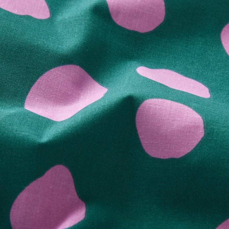 Coated Cotton soft dots – petrol/pastel violet,  image number 3