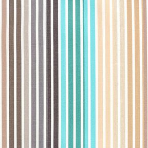 Outdoor Fabric Canvas Stripes with colour gradient – turquoise/grey, 