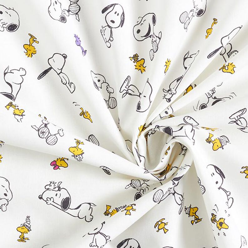 Cotton poplin licensed fabric Snoopy & Woodstock | Peanuts ™ – white,  image number 3