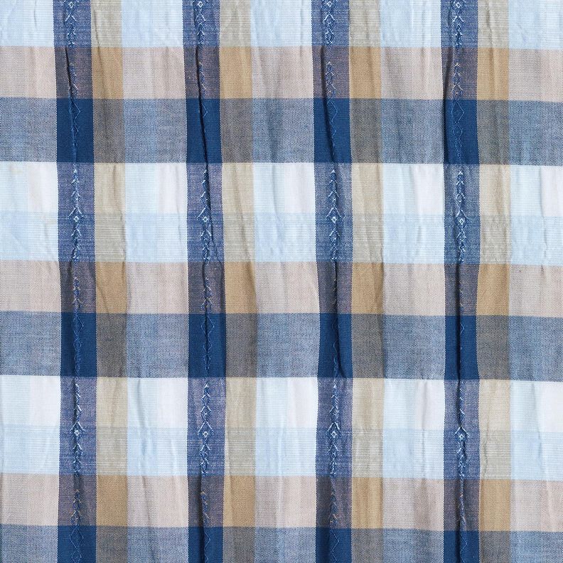 Colourful checks cotton blend – blue,  image number 1