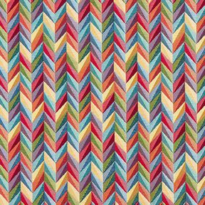 Decor Fabric Tapestry Fabric colourful zigzag – light yellow, 