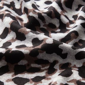Viscose Jersey small leopard print – chocolate/silver grey, 