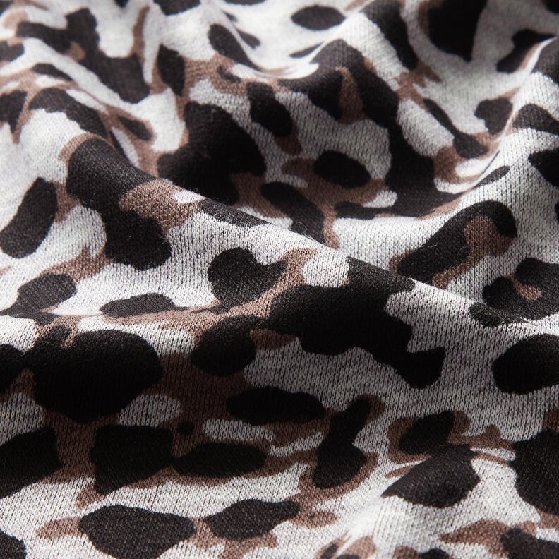 Viscose Jersey small leopard print – chocolate/silver grey,  image number 2