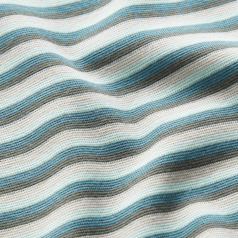 Ribbing Striped tubular fabric – ice blue/turquoise,  image number 2