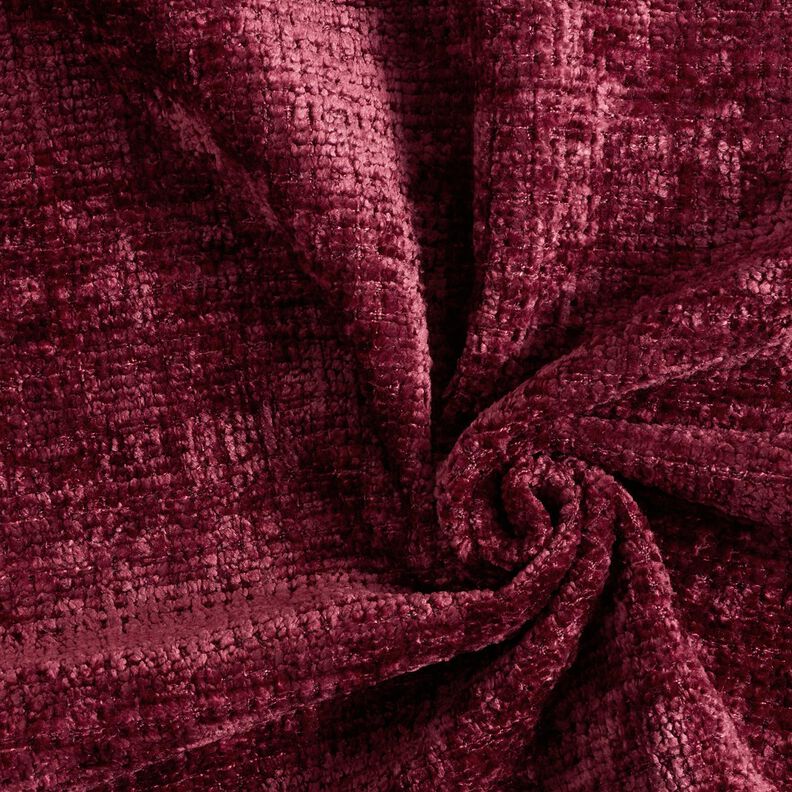 Upholstery Fabric Chenille Plain – dark red,  image number 1