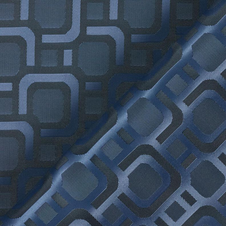 Lining Fabric Jacquard Retro Pattern – navy blue,  image number 4