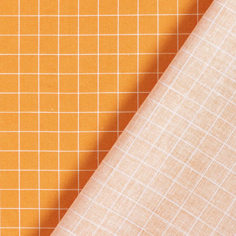 Cotton Cretonne Grid check – curry yellow,  image number 4