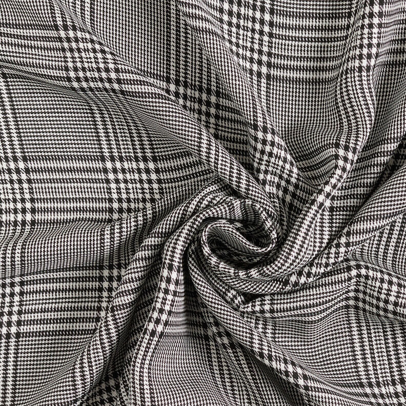 viscose fabric Glen Plaid – white/black,  image number 4