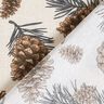 Decor Fabric Canvas Fir Cones – natural/dark brown,  thumbnail number 4