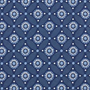 Cotton Jersey Tiles, large – navy blue/blue grey, 