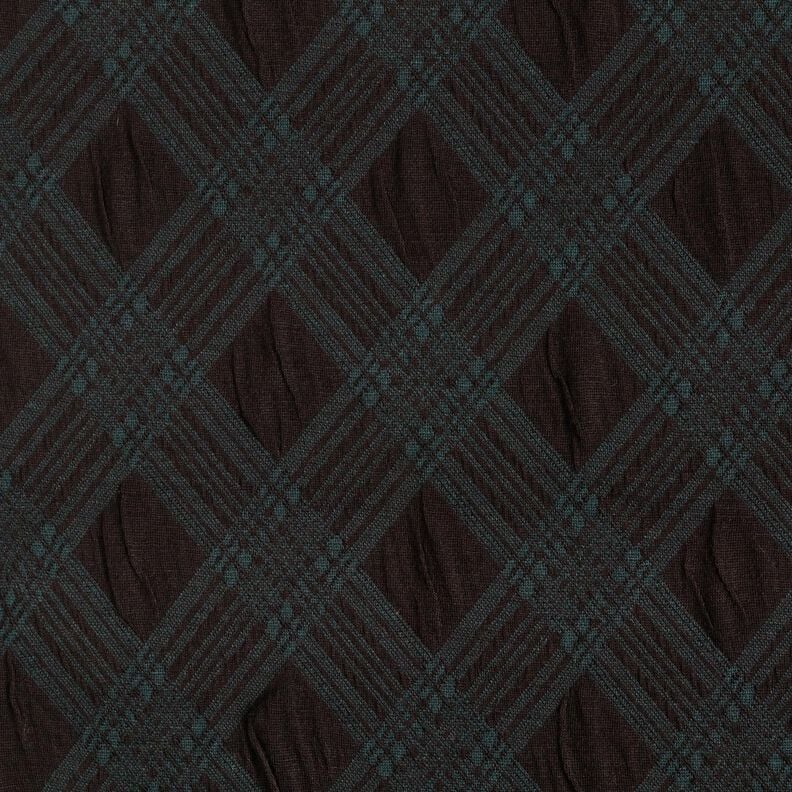 jacquard knit Argyle pattern – black/fir green,  image number 1