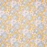 Cotton Cretonne large flowers – mustard/grey,  thumbnail number 1