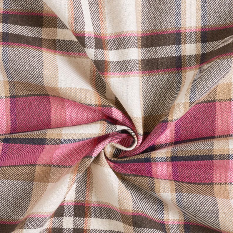 Cotton Flannel Tartan – beige/pink,  image number 4