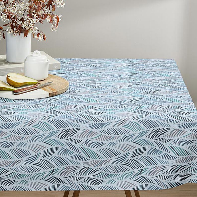 Decor Fabric Half Panama leaf pattern – blue,  image number 9