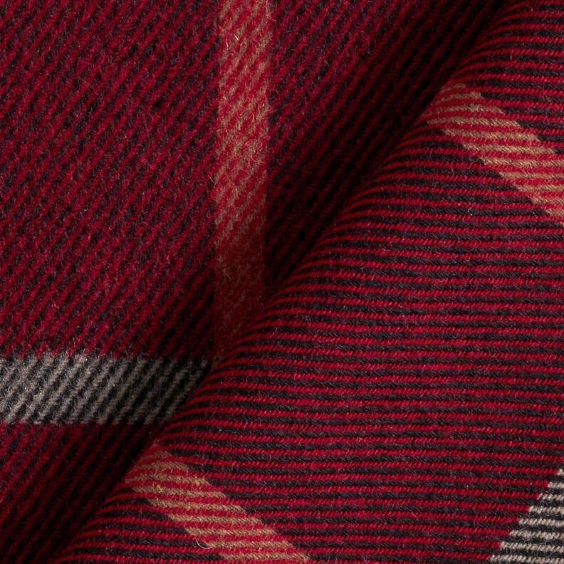 Coating Fabric Large Check – burgundy/black,  image number 4