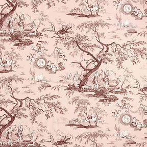 Decor Fabric Canvas antique 280 cm – light pink/brown, 