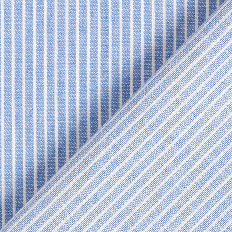 Blouse Fabric Cotton Blend Stripes – light blue/white,  image number 4