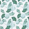 GOTS Cotton Jersey Ginko digital print – white/eucalyptus,  thumbnail number 1