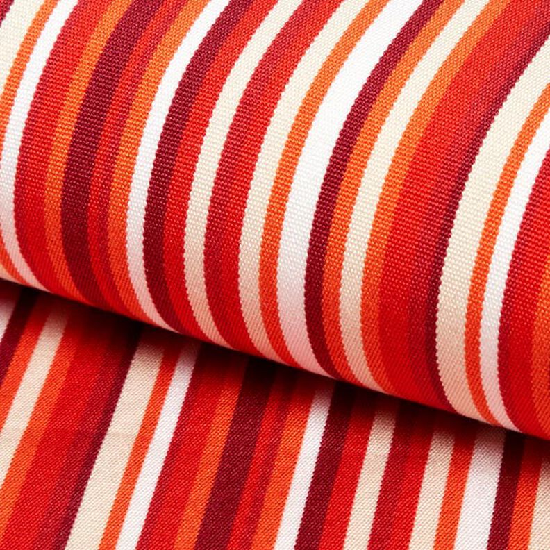 Outdoor Deckchair fabric Longitudinal stripes 44 cm – red/orange,  image number 1